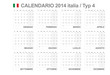 Calendario 2014 Italia Typ D