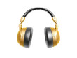 golden headphone
