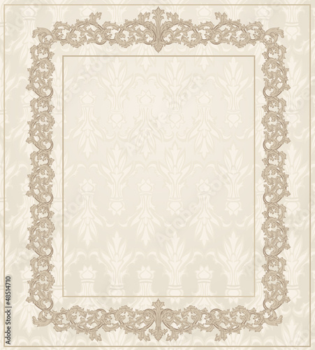 Vector: Classic Vintage frame floral ornament Classic Vintage frame floral ornament