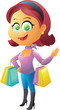 red head shopping girl