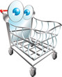 Smiling shopping cart