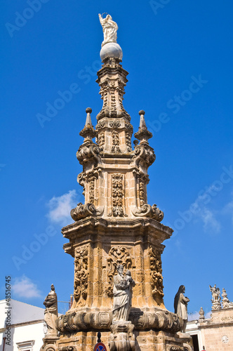 Photo: Virgin column. Nardò. Puglia. Italy. Virgin column. Nardò. Puglia. Italy.