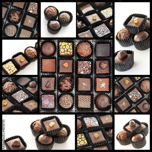 Photo: Chololate pralines collage Chololate pralines collage