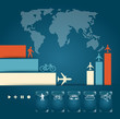 infographic vector traffic set