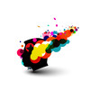 illustration of human head silhouette, vector illustration