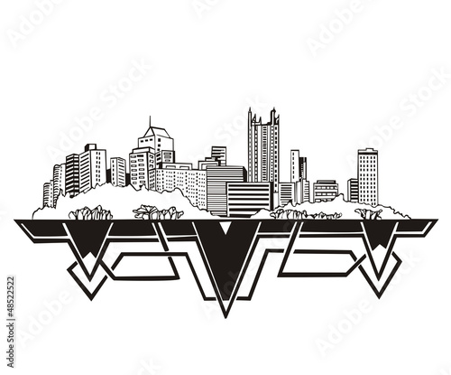 Vector: Pittsburgh, PA Skyline Pittsburgh, PA Skyline