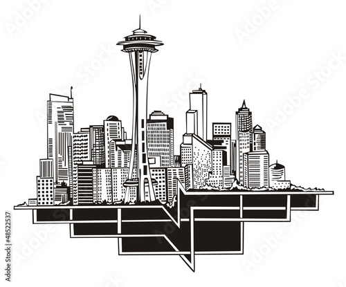 Vector: Seattle, WA Skyline Seattle, WA Skyline