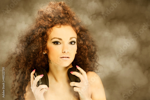 Photo: Portrait of sexy Female Deejay Portrait of sexy Female Deejay