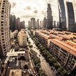 cityscape of modern city