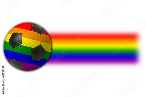 Illustration: Gay Football with Rainbow Gay Football with Rainbow