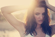 Photo: Beautiful woman on the beach Beautiful woman on the beach