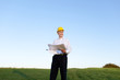 bauleiter mit plan