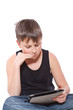 boy with a Tablet PC