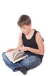 boy reading a book