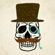 Vector illustration of decorative skull