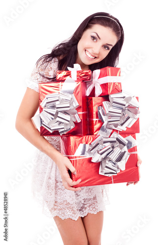 Photo: woman with gifts woman with gifts