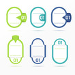 Modern color Design label