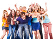 Group people isolated.