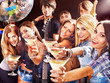 Photo: Woman on disco in night club. Woman on disco in night club.