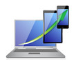 Increasing Business Graph on Laptop
