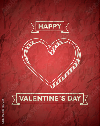 Vector: Retro styled Valentines Day card Retro styled Valentines Day card