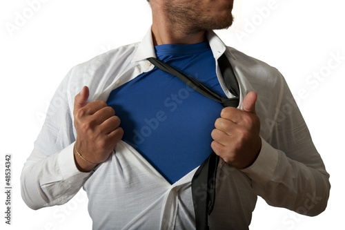 Photo: Businessman acting like a super hero Businessman acting like a super hero