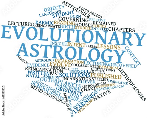 Illustration: Word cloud for Evolutionary astrology Word cloud for Evolutionary astrology