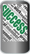 business success word cloud concept of touchscreen phone