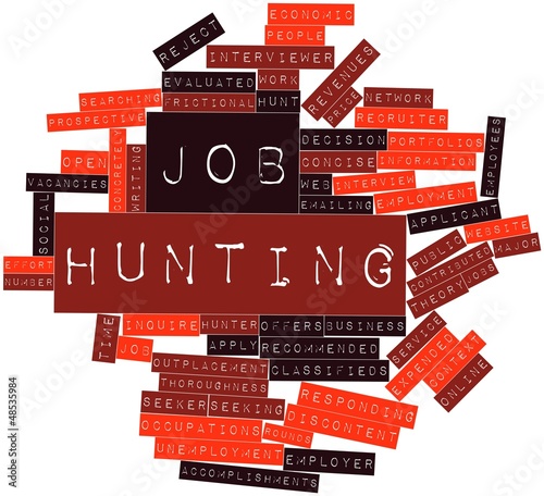 Illustration: Word cloud for Job hunting Word cloud for Job hunting