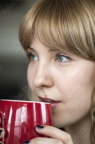 Photo: Young Woman with Beautiful Blue Eyes Young Woman with Beautiful Blue Eyes