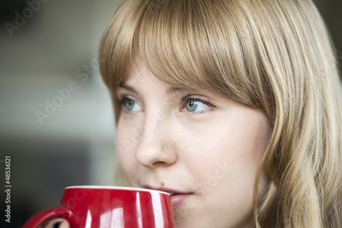 Photo: Young Woman with Beautiful Blue Eyes Young Woman with Beautiful Blue Eyes