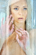 Foto: Beatiful blonde naked woman in a shower. Beatiful blonde naked woman in a shower.