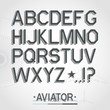 Vector font. Full alphabet