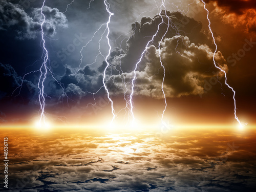 Illustration: Dramatic apocalyptic background Dramatic apocalyptic background