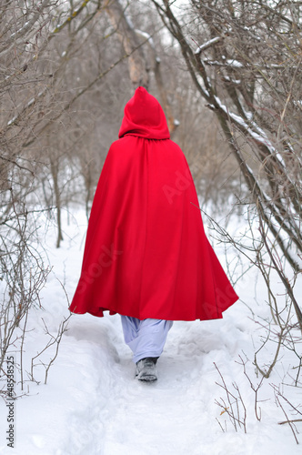 Photo: Red Riding Hood leaves on a footpath Red Riding Hood leaves on a footpath