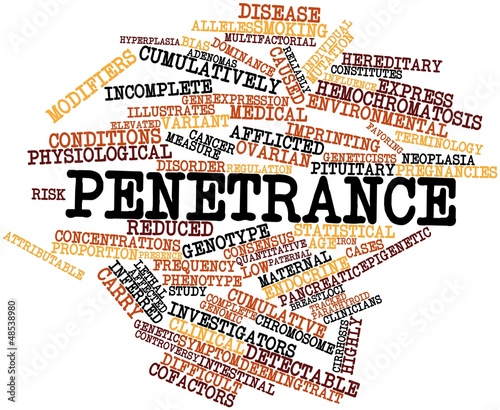 Illustration: Word cloud for Penetrance Word cloud for Penetrance