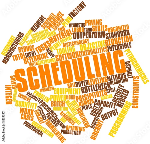 Illustration: Word cloud for Scheduling Word cloud for Scheduling