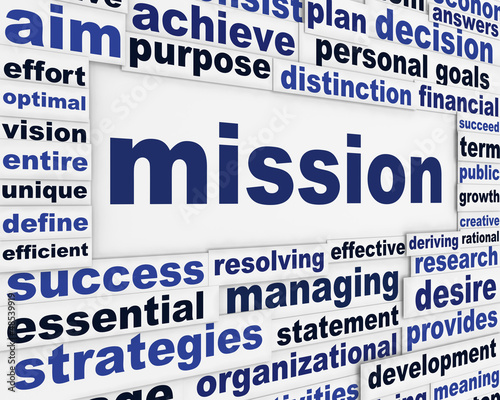 Illustration: Mission creative words poster design Mission creative words poster design