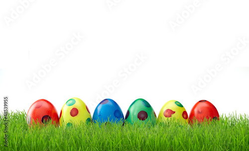 Photo: Easter eggs in grass Easter eggs in grass