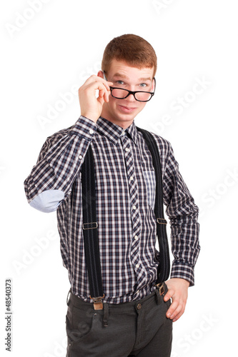 Photo: Portrait of a young nerd Portrait of a young nerd