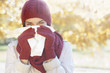 Photo: Women with tissue having flu or allergy Women with tissue having flu or allergy
