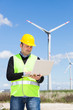 Technician Engineer in Wind Turbine Power Generator Station