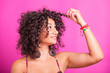 Woman with Curly Hair