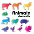 vector domestic animals silhouettes