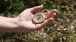 Hand Holding Compass