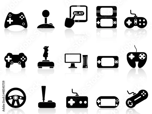 Vector: video game and joystick icons set video game and joystick icons set
