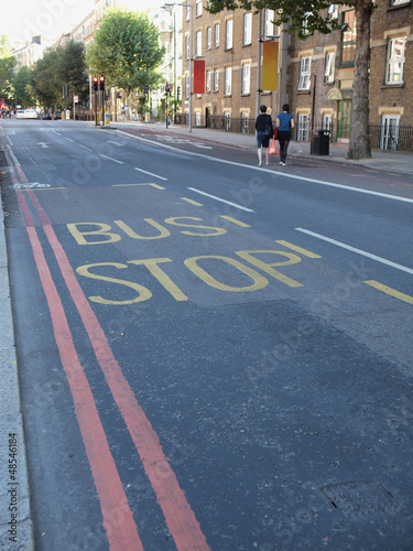 Photo: Bus stop sign Bus stop sign