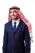Arab businessman isolated on the white
