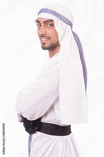 Photo: Arab businessman isolated on the white Arab businessman isolated on the white