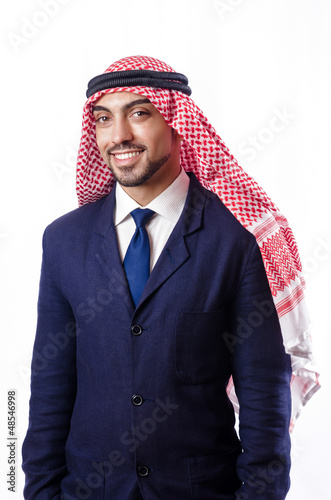 Photo: Arab businessman isolated on the white Arab businessman isolated on the white